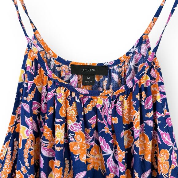 J. Crew Harbour Side-Cutout Floral Maxi Dress Size Medium Painted Block Print - Picture 4 of 13